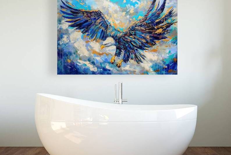 Azure Eagle Ascends J9P4H2 50 by Abstract Rebellion