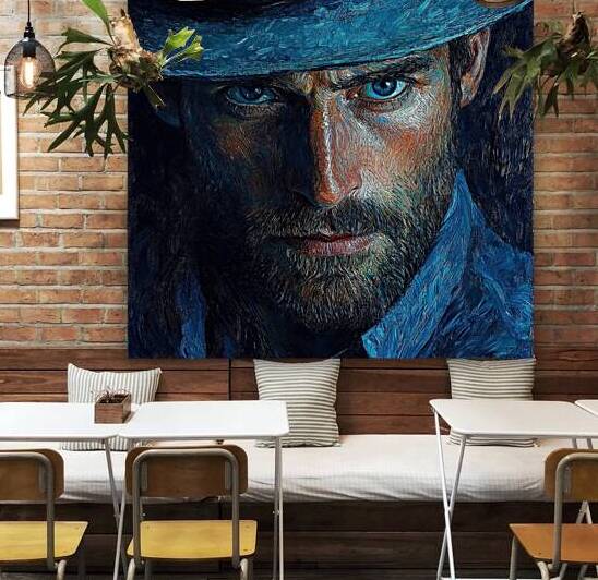 Azure Gaze Man in Blue 92D3N4 62 by Abstract Rebellion