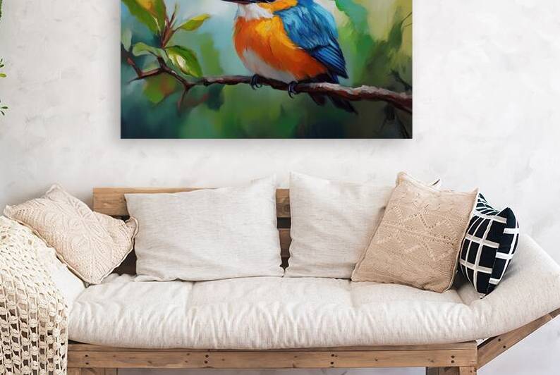 Azure Kingfisher Perched 28H9N 60 by Abstract Rebellion