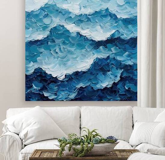Azure Ocean Waves H429PN 66 by Abstract Rebellion