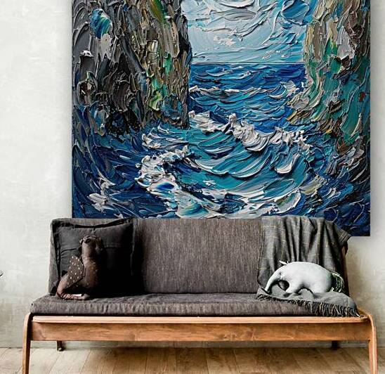 Azure Passage Waves H42P6 62 by Abstract Rebellion