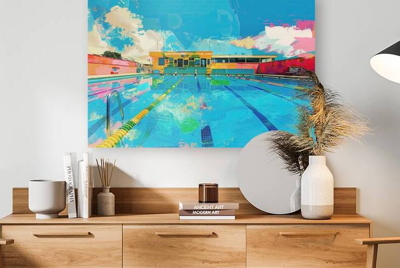 Azure Reflections Poolside 7H9N2P 55 by Abstract Rebellion