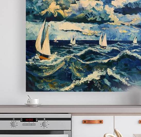 Azure Regatta Beneath Storm Clouds Y392N 58 by Abstract Rebellion