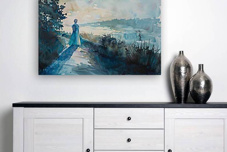 Azure Reverie By The Lake Y9N42H 45 by Abstract Rebellion