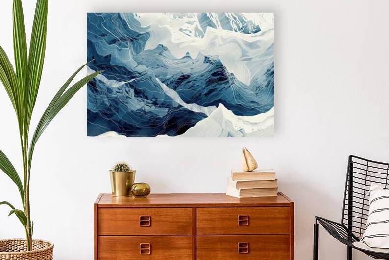 Azure Ridges Echoes H2N9P2 55 by Abstract Rebellion