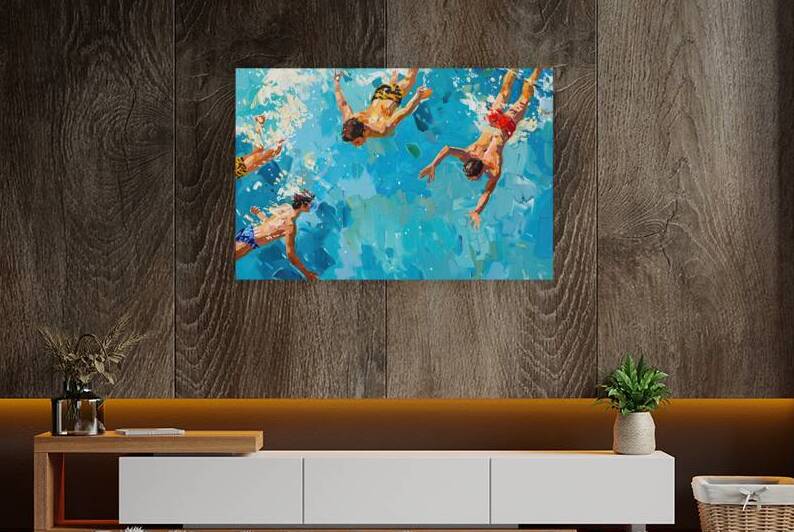 Azure Swimmers Dance H2N9P 58 by Abstract Rebellion