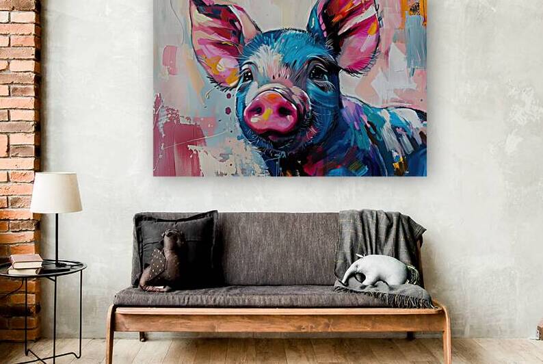 Azure Swine Portrait H3N2P 55 by Abstract Rebellion