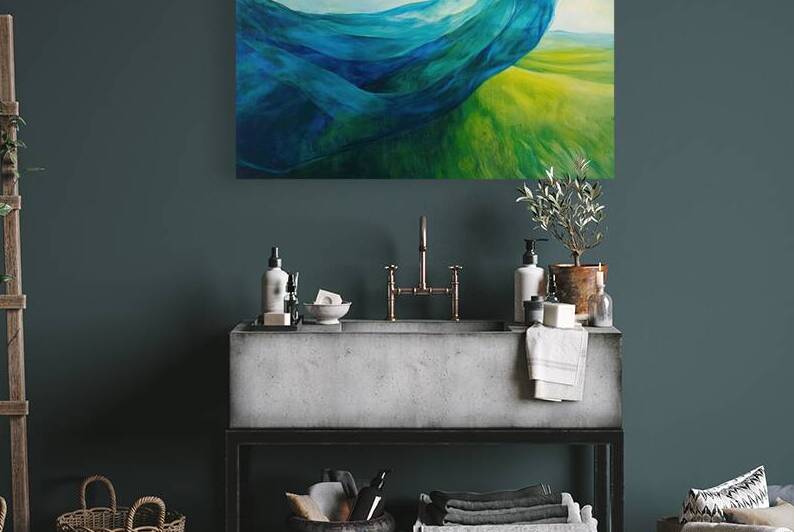 Azure Veil Over Fields H29PNZ 60 by Abstract Rebellion