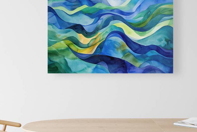 Azure Waves Cascade H2N9P4 60 by Abstract Rebellion
