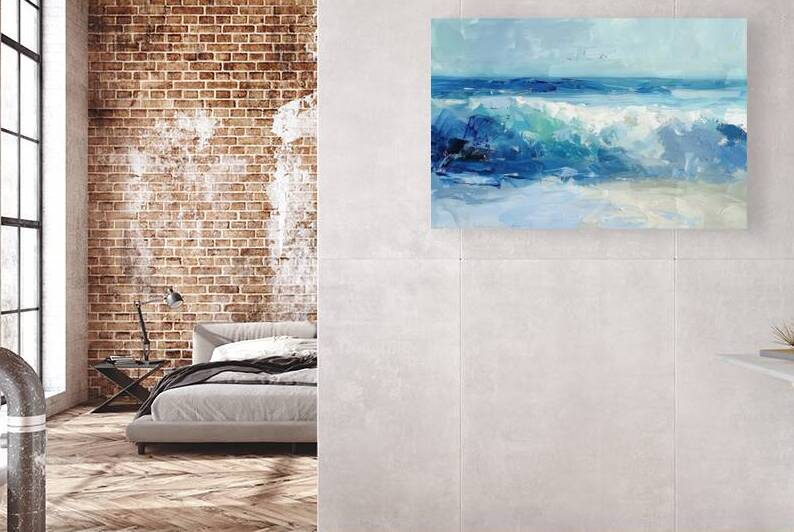 Azure Waves Crashing H2N9P 55 by Abstract Rebellion