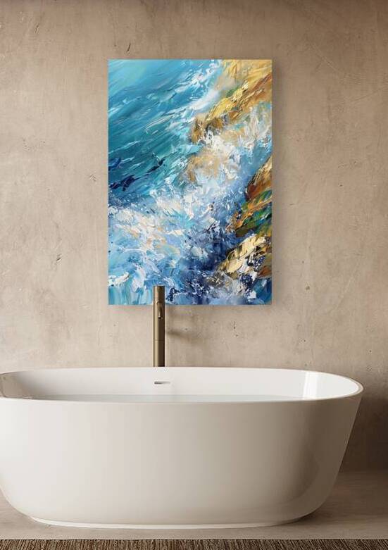 Azure Waves Crashing Y392HN 50 by Abstract Rebellion