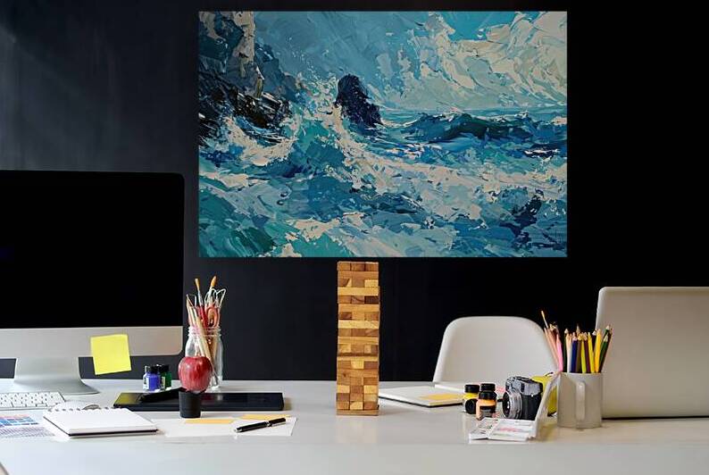 Azure Waves Crashing Y39H7 57 by Abstract Rebellion