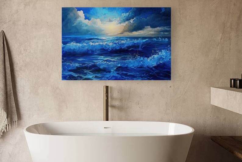 Azure Waves Sunset H42N9 57 by Abstract Rebellion