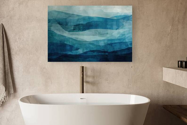 Azure Waves Whispering 7P3H2N 54 by Abstract Rebellion
