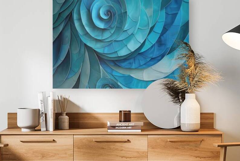 Azure Whirlpool Depth H3N9P2 55 by Abstract Rebellion