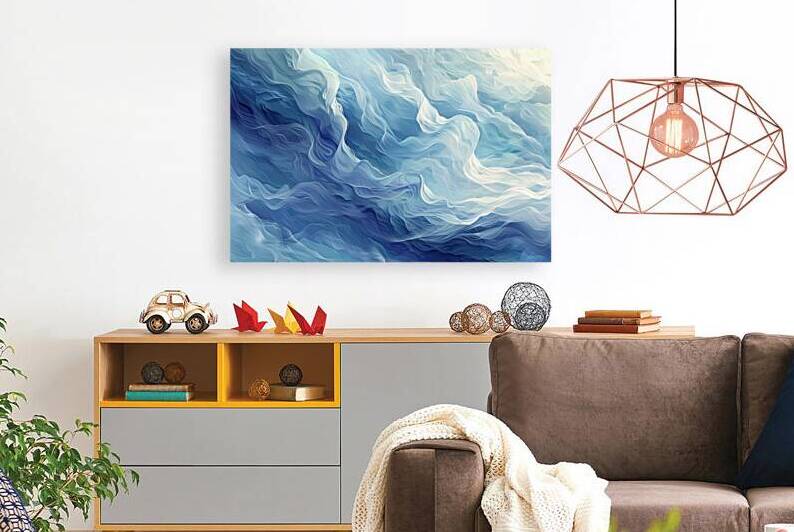 Azure Whispers Flowing H29NJP 53 by Abstract Rebellion