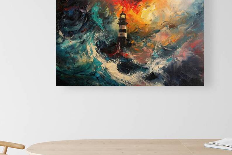 Beacon of Hope Amidst Storm 92H3N4 57 by Abstract Rebellion