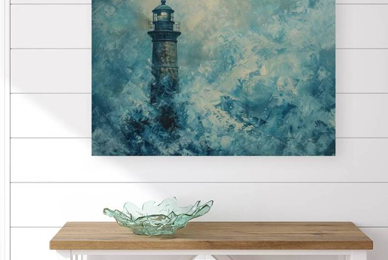 Beacon of Hope Amidst Storm Y92H7N 60 by Abstract Rebellion