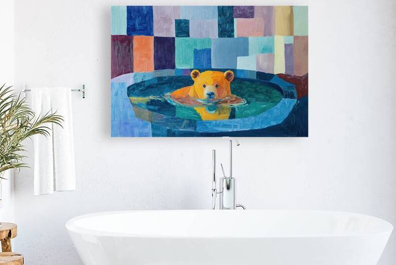 Bear in the Blue Pool 7P3N9H 47 by Abstract Rebellion