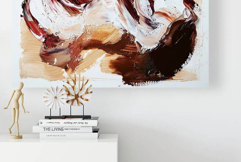 Beige Swirls Chocolate Waves 28HNZ9 58 by Abstract Rebellion