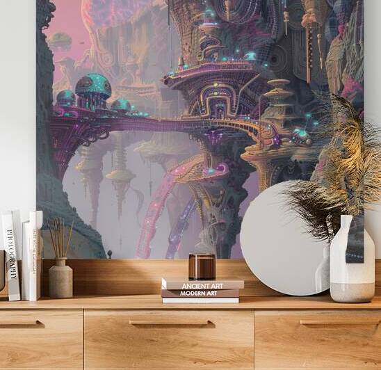 Bio Luminescent Cityscape H2794P 50 by Abstract Rebellion