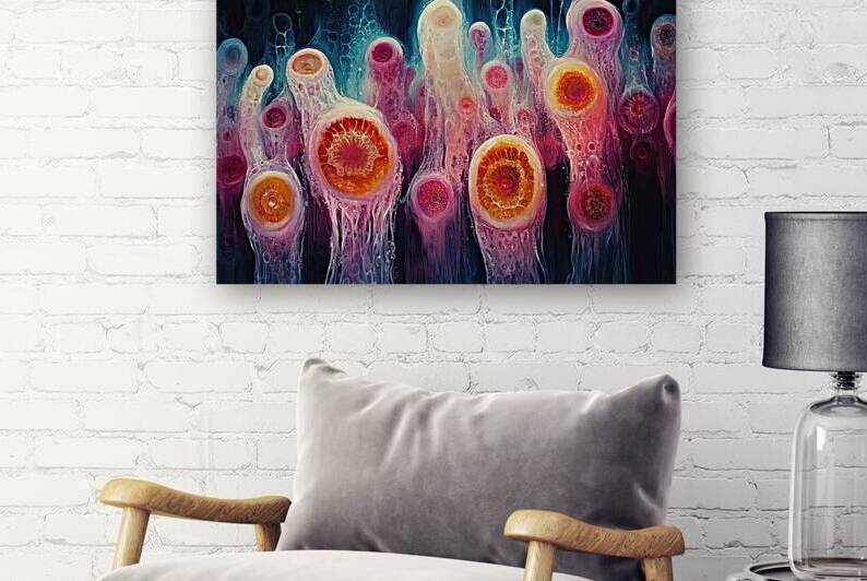 Bioluminescent Bloom 2P3H9N 60   Copy by Abstract Rebellion