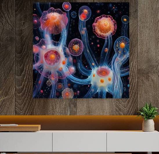 Bioluminescent Bloom 7H3N2P 62   Copy by Abstract Rebellion