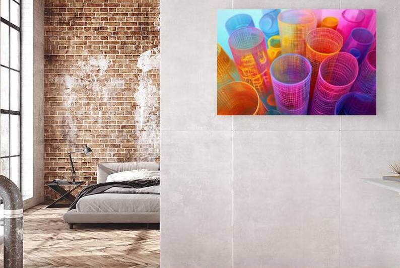 Chromatic Cylinders Y9H7N2 60 by Abstract Rebellion