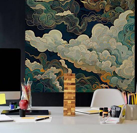 Celestial River Flows Y89K4D 64 Reproduction