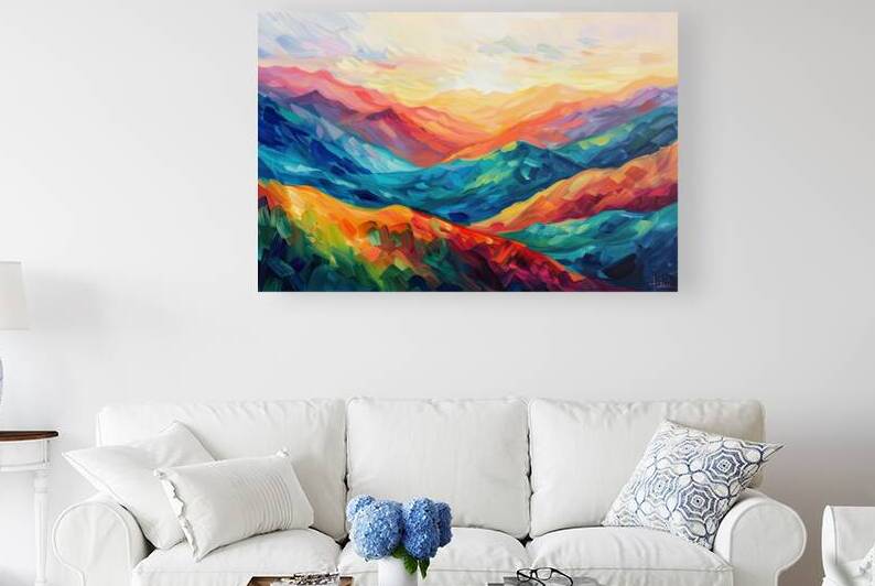 Chromatic Ridges At Dawn Y92H3N 57 by Abstract Rebellion