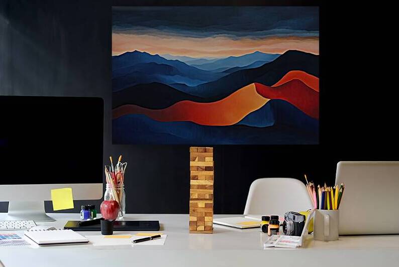 Chromatic Ridges At Dusk Y9H4N2 60 by Abstract Rebellion