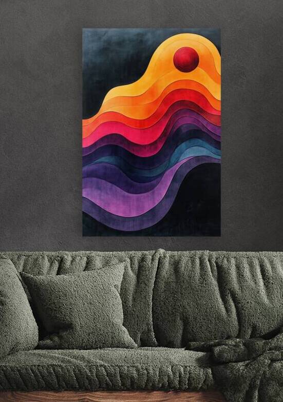 Chromatic Ripples Sunset H39P2 60 by Abstract Rebellion