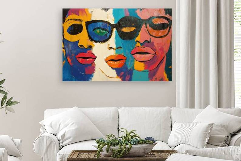 Chromatic Triptych Faces Y92N5Z 60 by Abstract Rebellion