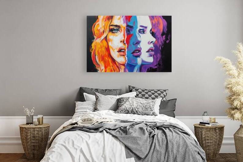 Chromatic Triptych Face J9N2P4 57 by Abstract Rebellion
