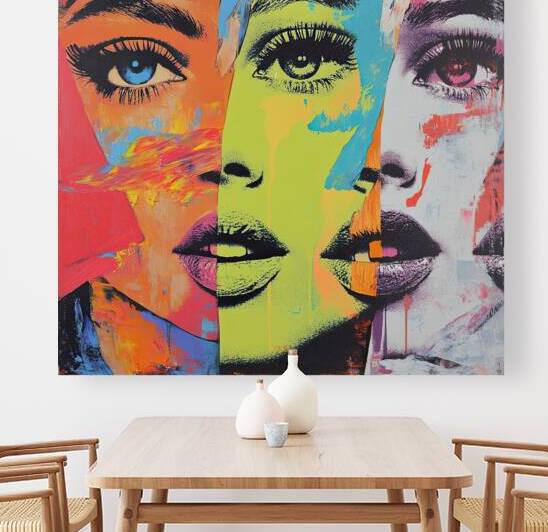 Chromatic Triptych Face Z92HNP 55 by Abstract Rebellion