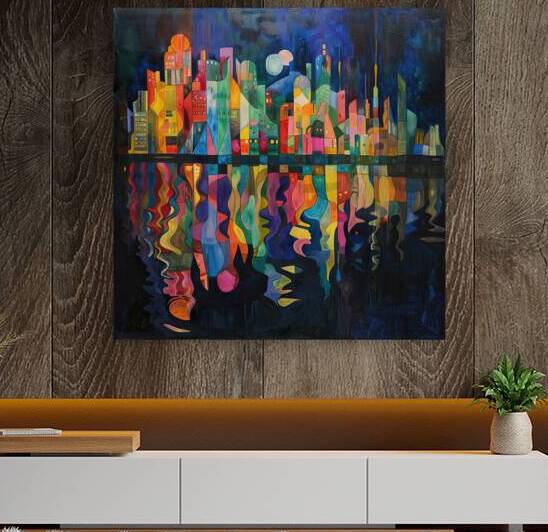 City Reflections At Night 79B2D3 55 by Abstract Rebellion