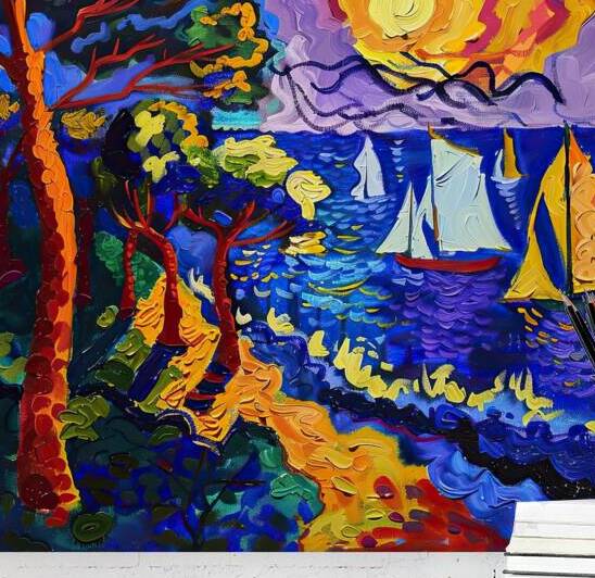 Coastal Sunset Sail 2PH9N4 60 by Abstract Rebellion