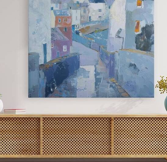 Coastal Town At Dusk H9P2N5 60 by Abstract Rebellion