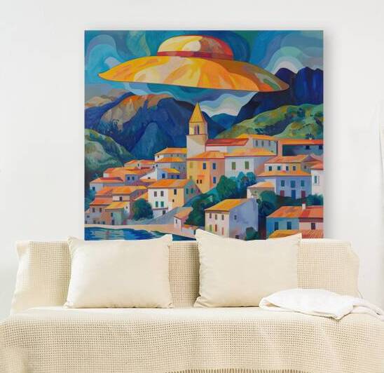 Coastal Village Under UFO 8294HJ 48 by Abstract Rebellion
