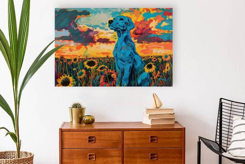 Cobalt Canine Sunset Y29D3 55 by Abstract Rebellion