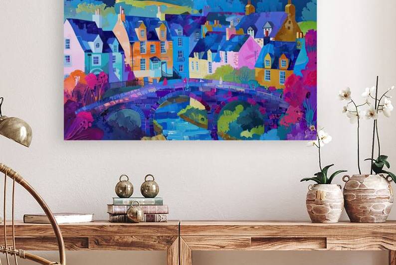 Cobblestone River Town 9H2N3Z 62 by Abstract Rebellion