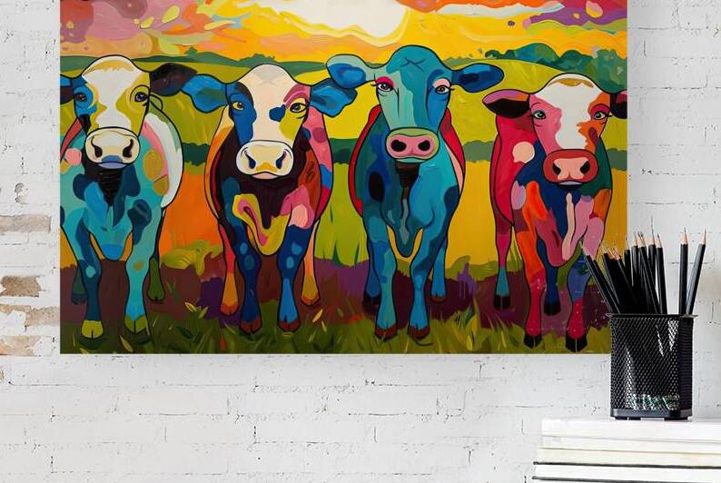 Colorful Cow Quartet 29HBNP 58 by Abstract Rebellion
