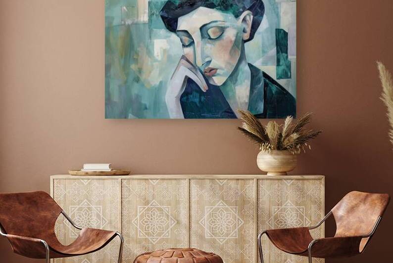 Contemplation In Teal 9P3N4H 57 by Abstract Rebellion