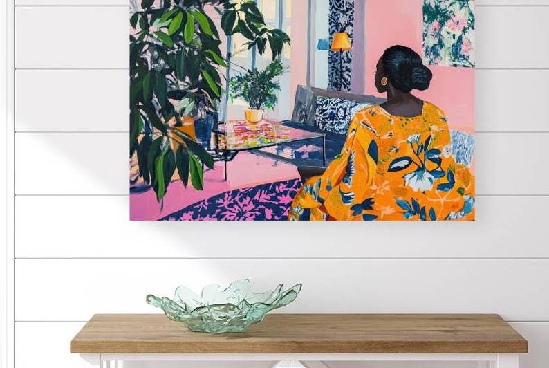 Contemplative Gaze Pink Room 7H3N2P 57 by Abstract Rebellion