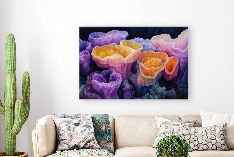 Coral Bloom Twilight H9P4Z2 60 by Abstract Rebellion