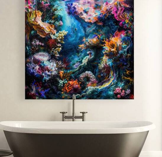 Coral Kingdom Bloom J9H2N3 62 by Abstract Rebellion