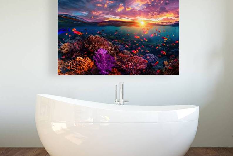 Coral Sunset Reef 9H3N2Z 55 by Abstract Rebellion