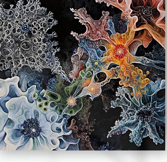 Cosmic Bloom Genesis H2N9P 62 by Abstract Rebellion