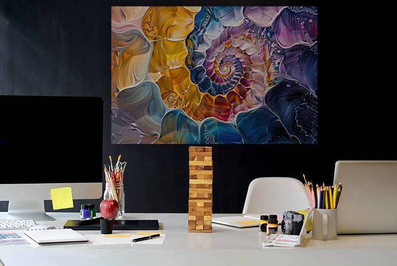 Cosmic Bloom Spiral H3N2P9 57 by Abstract Rebellion
