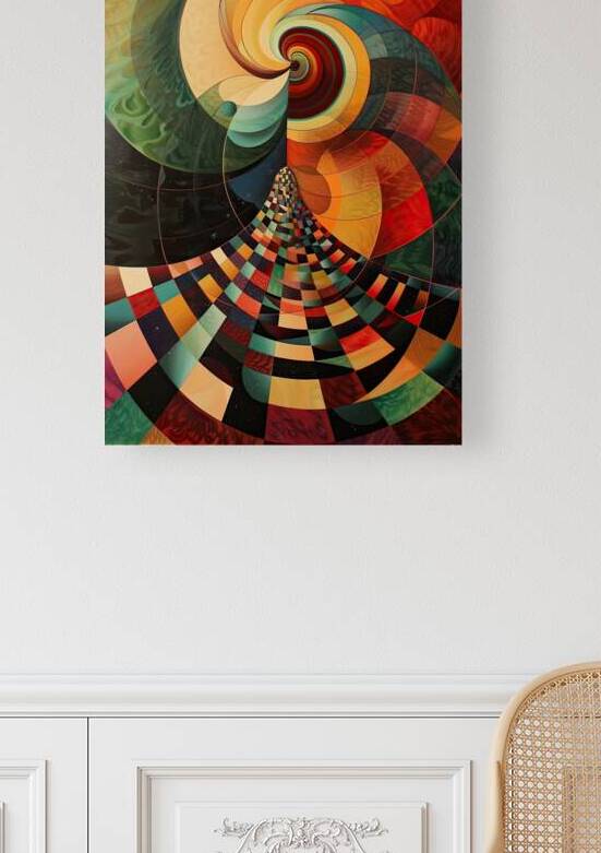 Cosmic Checkerboard Spiral H92D3N 62 by Abstract Rebellion